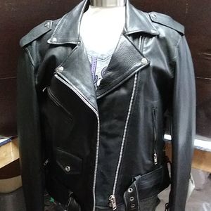Biker leather jacket